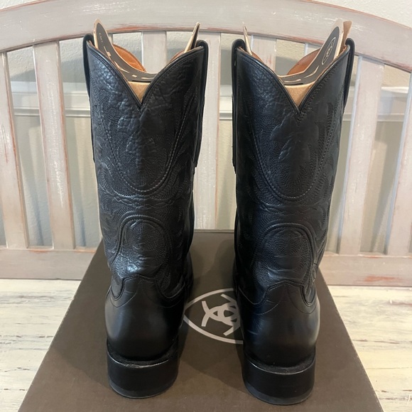 Ariat Bench Made- Black Bison Leather Boots - Picture 5 of 10